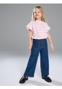 Sinsay - Jeansy wide leg - granatowy. Kolor: niebieski #1