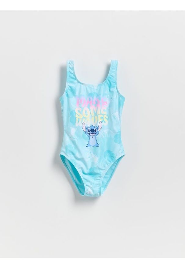 Reserved - Jednoczęściowy kostium kąpielowy Lilo i Stitch - jasnoturkusowy. Kolor: turkusowy. Materiał: materiał