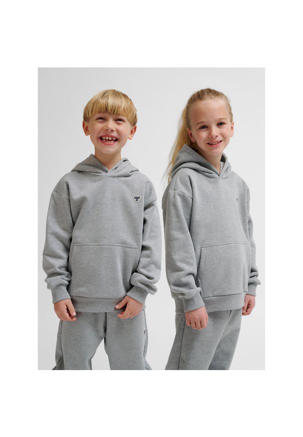 Bluza z kapturem dla dzieci Hummel Bee Loose. Typ kołnierza: kaptur. Kolor: szary