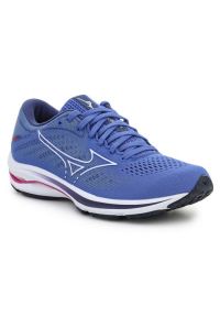 Buty Mizuno Wave Rider 25 W J1GD210300 niebieskie. Kolor: niebieski. Materiał: guma, syntetyk, materiał. Szerokość cholewki: normalna. Model: Mizuno Wave. Sport: bieganie