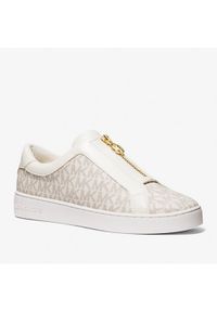 MICHAEL KORS ACCESS - Buty MICHAEL KORS KEATON ZIP SLIP ON Biały. Zapięcie: bez zapięcia. Kolor: biały. Materiał: syntetyk, tkanina #1