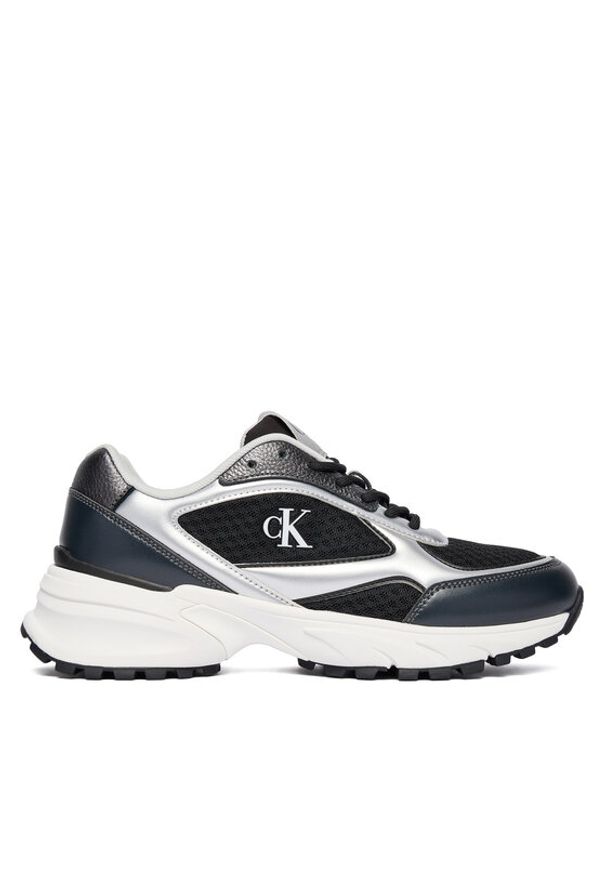 Calvin Klein Sneakersy Hike Runner Lace Up Mesh Mix Met YW0YW02063 Kolorowy. Materiał: skóra. Wzór: kolorowy