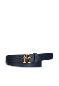 TOMMY HILFIGER - Tommy Hilfiger Pasek Damski AW0AW15182 Granatowy. Kolor: niebieski. Materiał: skóra #3