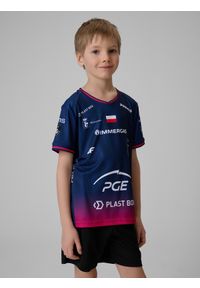 4f - 4F Koszulka meczowa replika wyjazdowa z sezonu 2025/26 dziecięca 4F x Projekt Warszawa - granatowa 134/140 (8-10 lat). Okazja: na co dzień. Kolor: niebieski. Materiał: dzianina, materiał. Wzór: nadruk. Sezon: lato. Styl: młodzieżowy, casual, sportowy #1