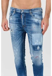DSQUARED2 Niebieskie jeansy Skater Jean. Kolor: niebieski