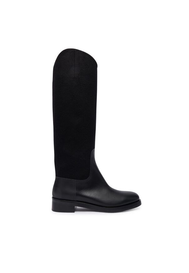 Oficerki Max Mara. Kolor: czarny