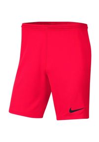 Spodenki dla dzieci Nike Dry Park III NB K jasnoczerwone BV6865 635. Kolor: czerwony
