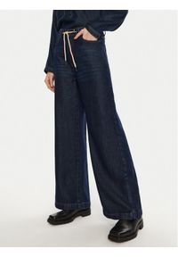 Munthe Jeansy Obey 243142324314 Granatowy Wide Leg. Kolor: niebieski