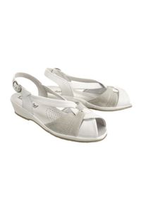 Comfortabel - COMFORTABEL 710817-3 weiB, sandały damskie. Zapięcie: pasek. Kolor: biały. Materiał: skóra #1