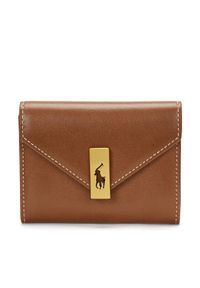 Polo Ralph Lauren Mały Portfel Damski 427886734008 Brązowy. Kolor: brązowy. Materiał: skóra