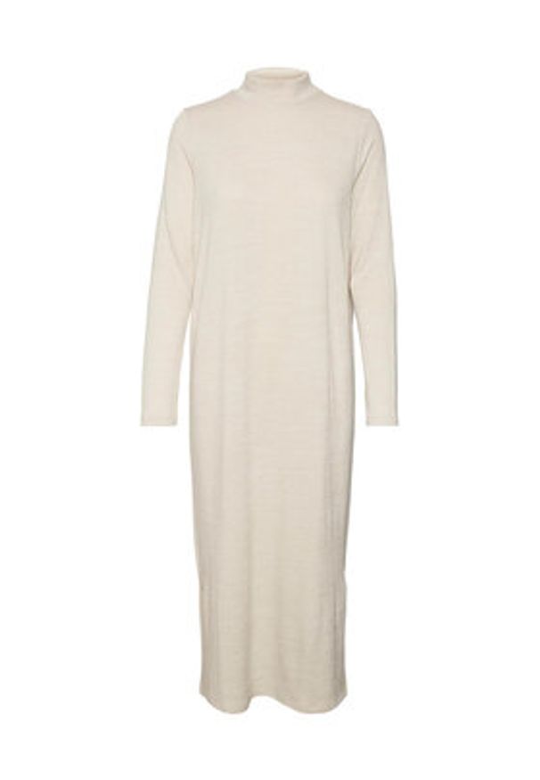 Vero Moda Sukienka dzianinowa 10293849 Écru Regular Fit. Materiał: syntetyk