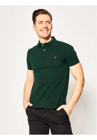 Polo Ralph Lauren Polo Core Replen 710795080 Zielony Slim Fit. Typ kołnierza: polo. Kolor: zielony. Materiał: bawełna