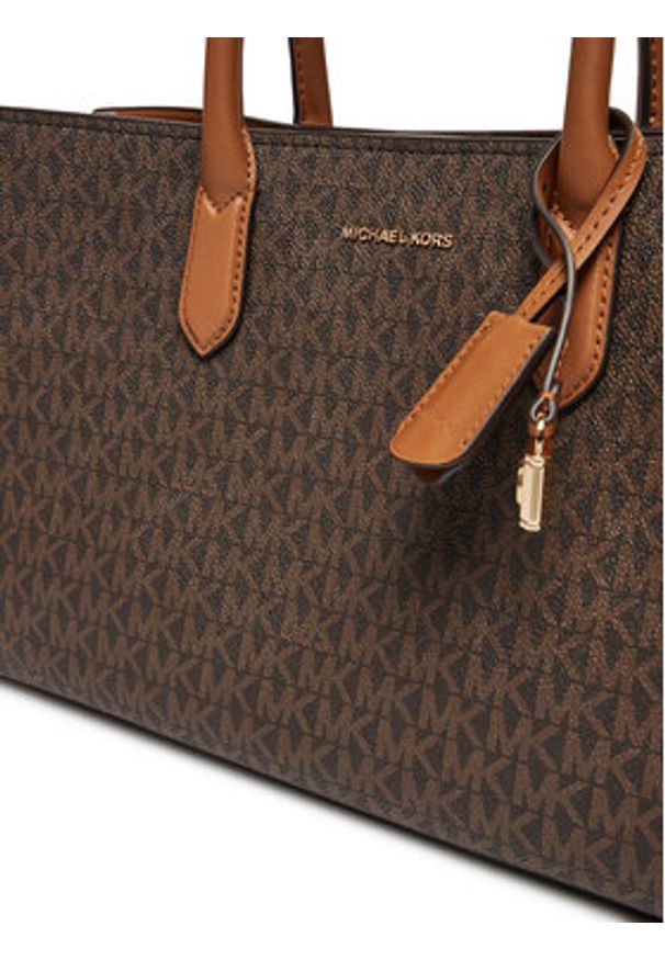 MICHAEL Michael Kors Torebka Scarlett Medium Signature Logo Satchel 30F4GETS2B Brązowy. Kolor: brązowy. Materiał: skórzane