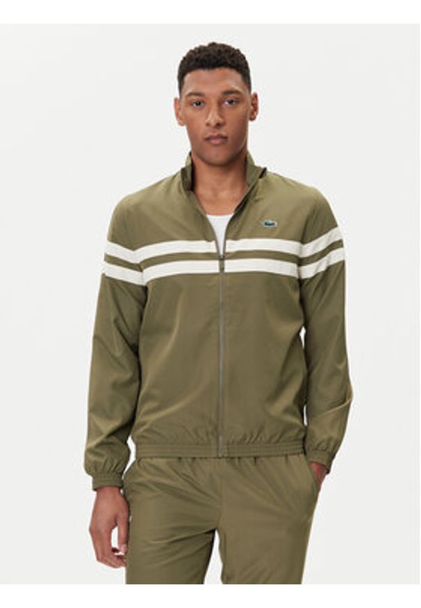 Lacoste Dres WH4766 Zielony Regular Fit. Kolor: zielony. Materiał: syntetyk