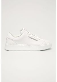 Karl Lagerfeld - Buty skórzane. Nosek buta: okrągły. Zapięcie: sznurówki. Kolor: biały. Materiał: skóra. Szerokość cholewki: normalna #1