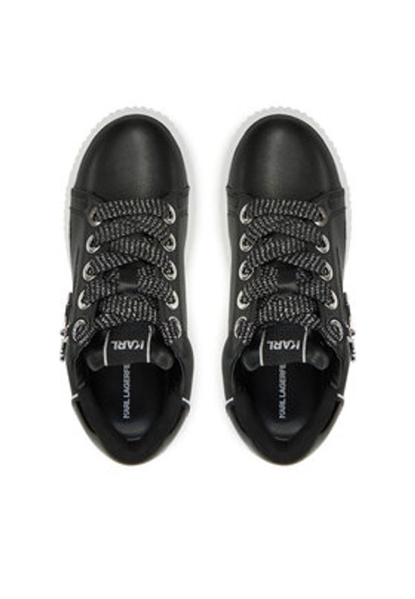 Karl Lagerfeld - KARL LAGERFELD Sneakersy Kreeper Lo KL42376A Czarny. Kolor: czarny. Materiał: skóra