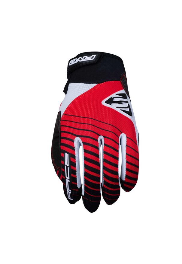 FIVE GLOVES - Rękawiczki RACE KIDS - CZERWONE (czerwone) - M/04. Kolor: czerwony. Materiał: materiał. Sport: kolarstwo