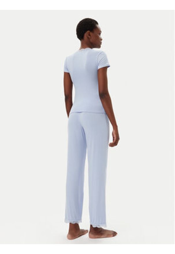 Hunkemöller Piżama Nanna 301484 Niebieski Regular Fit. Kolor: niebieski. Materiał: wiskoza
