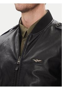 Aeronautica Militare Kurtka skórzana 251PN5044PL266 Czarny Regular Fit. Kolor: czarny. Materiał: skóra #5
