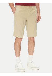 Kappa Szorty materiałowe Oris 600BTI0 Beżowy Slim Fit. Kolor: beżowy. Materiał: bawełna