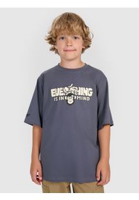 4f - 4F T-shirt oversize z nadrukiem chłopięcy - szary 146 (10-11 lat). Okazja: na co dzień. Kolor: szary. Wzór: nadruk. Sezon: lato. Styl: casual