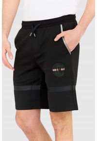 La Martina - LA MARTINA Czarne męskie szorty Regular Fit, Rozmiar XL. Kolor: czarny. Materiał: poliester #6