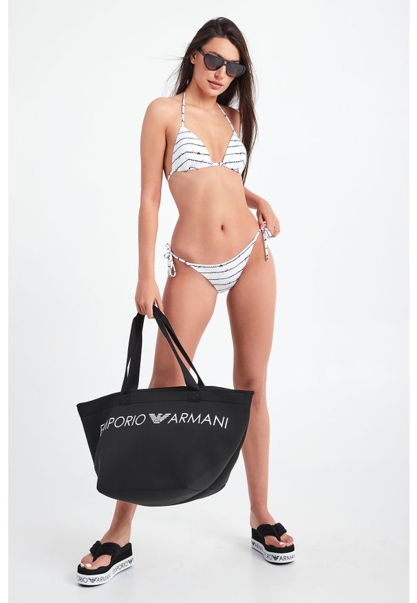 Emporio Armani Swimwear - Strój kąpielowy EMPORIO ARMANI SWIMWEAR. Wzór: paski, napisy