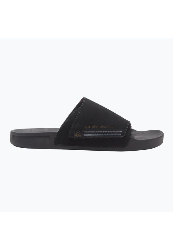 Klapki męskie Quiksilver Rivi Suede. Kolor: czarny