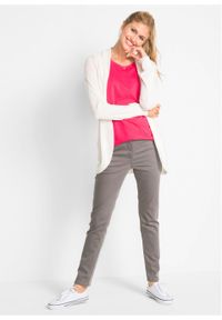 Shirt z okrągłym dekoltem (5 szt.), krótki rękaw bonprix różowy hibiskus + jasnoszary melanż + biały + czarny + ciemnoniebieski. Kolor: różowy. Materiał: jersey. Długość rękawa: krótki rękaw. Długość: krótkie. Wzór: melanż #6