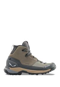 Salewa - Buty trekkingowe damskie Puez Leather Mid Ptx Women. Kolor: wielokolorowy, szary, brązowy