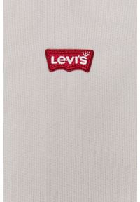 Levi's® - Levi's Bluza bawełniana męska kolor szary gładka. Okazja: na spotkanie biznesowe, na co dzień. Kolor: szary. Materiał: bawełna. Wzór: gładki. Styl: casual, biznesowy
