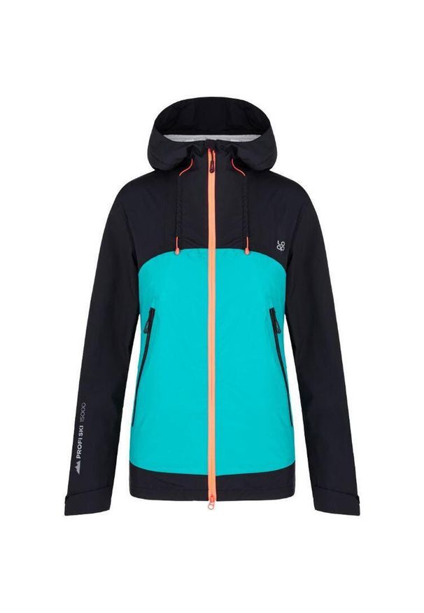 ZSPORT - Kurtka narciarska LOAP Faloma damska XL – 15 000 mm. Kolor: wielokolorowy, czarny. Sezon: zima. Sport: narciarstwo