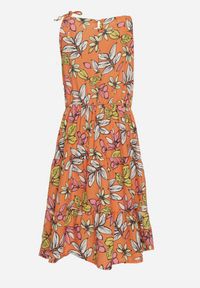 Born2be - Pomarańczowa Sukienka Mennotia. Okazja: na co dzień, na imprezę. Kolor: pomarańczowy. Długość rękawa: na ramiączkach. Typ sukienki: proste. Styl: casual, elegancki #6