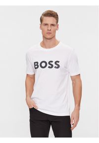 BOSS - Boss T-Shirt Mirror 1 50506363 Biały Regular Fit. Kolor: biały. Materiał: bawełna #1