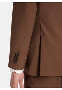 Pako Lorente - PAKO LORENTE - Gładka brązowa marynarka garniturowa. Okazja: na spotkanie biznesowe. Kolor: brązowy. Materiał: wiskoza, elastan, poliester. Wzór: gładki. Styl: młodzieżowy, biznesowy #3