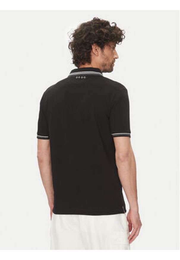 La Martina Polo Adrian MAP009 PK001 Czarny Regular Fit. Typ kołnierza: polo. Kolor: czarny. Materiał: bawełna