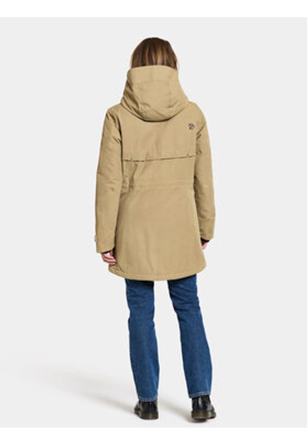 Didriksons Parka Frida Wns Parka 7 504815 Beżowy Regular Fit. Kolor: beżowy. Materiał: syntetyk