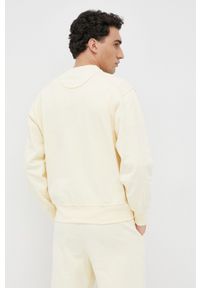 Liu Jo bluza bawełniana M122P203ROUNDTEAM męska kolor żółty z aplikacją. Kolor: żółty. Materiał: bawełna. Wzór: aplikacja #2