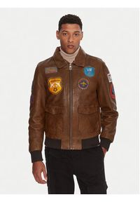 Milestone Kurtka skórzana MSMatti 531070 60400 Brązowy Regular Fit. Kolor: brązowy. Materiał: skóra #5