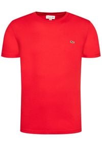 Lacoste T-Shirt TH2038 Czerwony Regular Fit. Kolor: czerwony. Materiał: bawełna #2