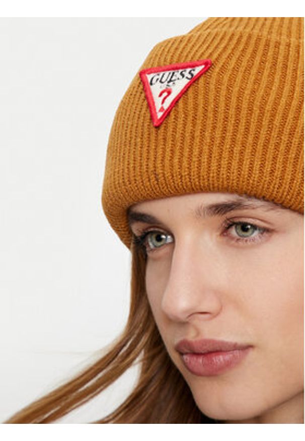 Guess Czapka AW5234 VIS01 Brązowy. Kolor: brązowy. Materiał: materiał, wiskoza