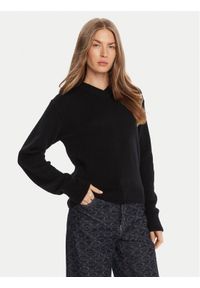Hugo - HUGO Sweter Solanu 50545092 Czarny Regular Fit. Kolor: czarny. Materiał: wełna