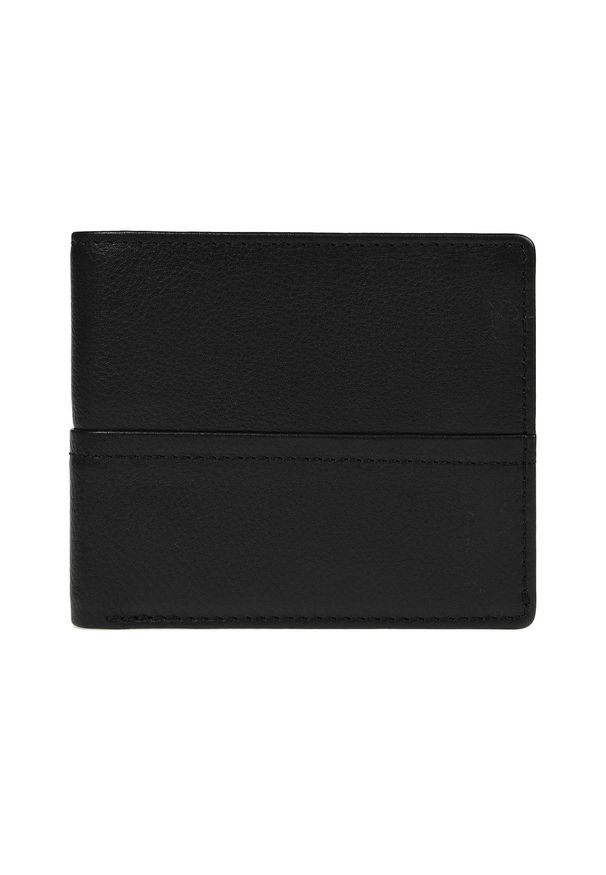 TOP SECRET - Klasyczny portfel skórzany. Kolor: czarny. Materiał: skóra