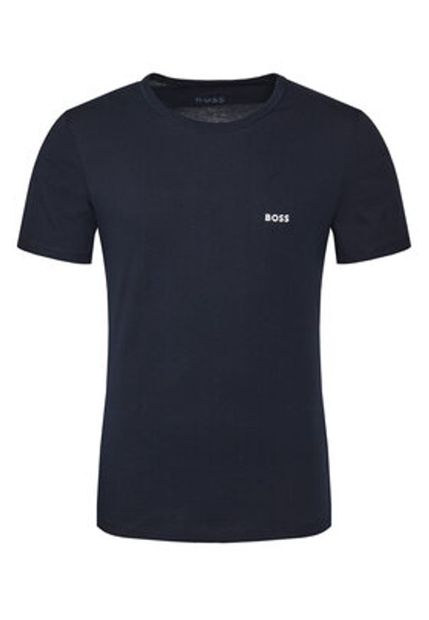 BOSS Komplet t-shirtów TShirtRN 3P Classic 50532468 Niebieski Regular Fit. Kolor: niebieski. Materiał: bawełna