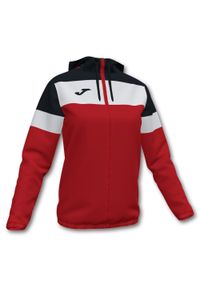 Kurtka do piłki nożnej damska Joma Crew IV przeciwdeszczowa. Kolor: biały, czerwony, wielokolorowy, czarny