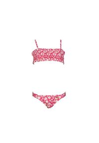 Dziewczęcy 2-częściowy kostium kąpielowy bandeau Arena Bandea Allover. Kolor: różowy #2