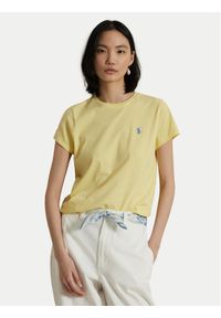 Polo Ralph Lauren T-Shirt 211898698033 Żółty Straight Fit. Typ kołnierza: polo. Kolor: żółty. Materiał: bawełna