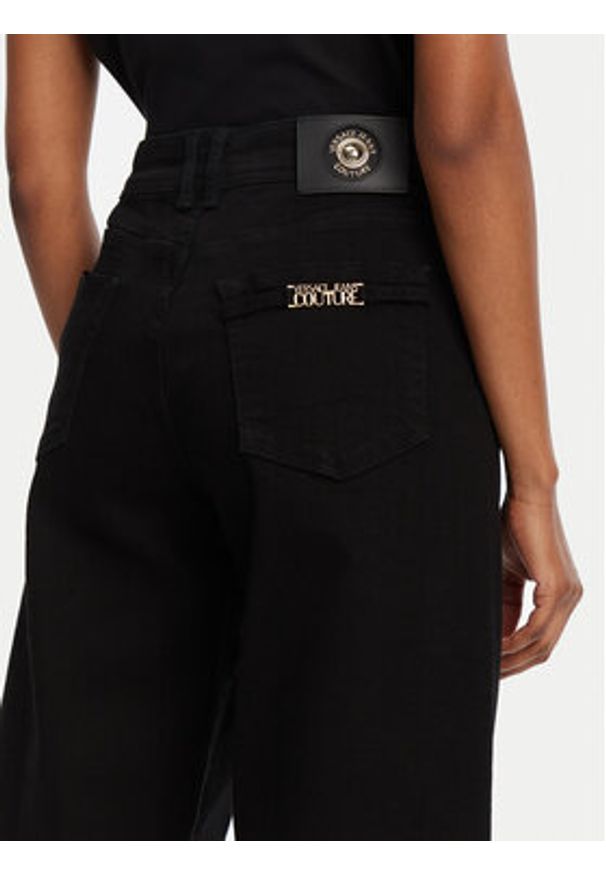 Versace Jeans Couture Jeansy 78HAB561 Czarny Wide Leg. Kolor: czarny