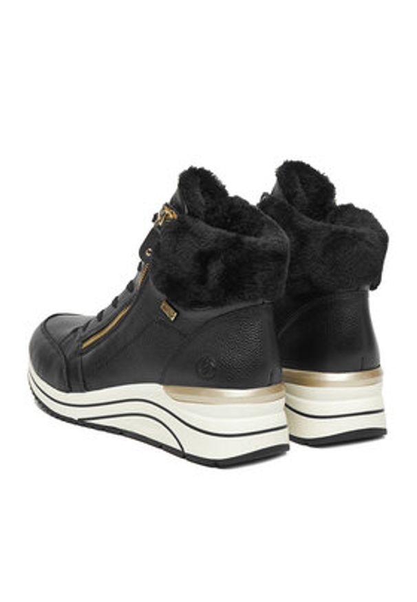 Remonte Trzewiki CEO-D0T77-02 Czarny. Kolor: czarny. Materiał: skóra