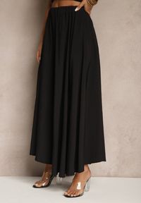 Renee - Czarna Spódnica z Wiskozą o Rozkloszowanym Kroju Addlia. Okazja: na co dzień. Kolor: czarny. Materiał: wiskoza. Styl: elegancki, casual #4
